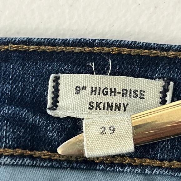 Madewell High Rise Skinny Button Fly Size 29 Blue - Picture 6 of 7